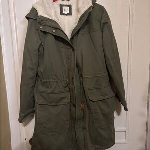 GAP Women's Utility Jacket in Olive Green, size M